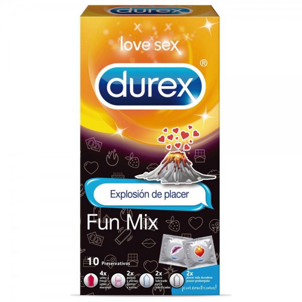 10 Preservativos Durex Fun Mix