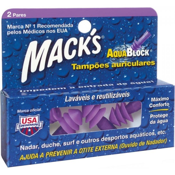 MACKS AQUABLOCK TAPONES PARA LOS OÍDOS 2 PARES