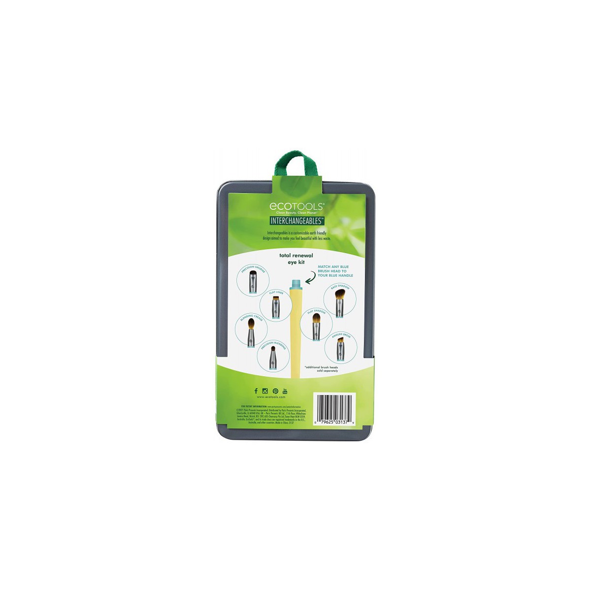 ECOTOOLS Set de brocha  7 cabezales intercambiables Total Renewal