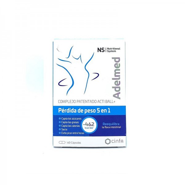 ADELMED PERDIDA DE PESO 5 EN 1 ENVASE 60 CAPSULAS