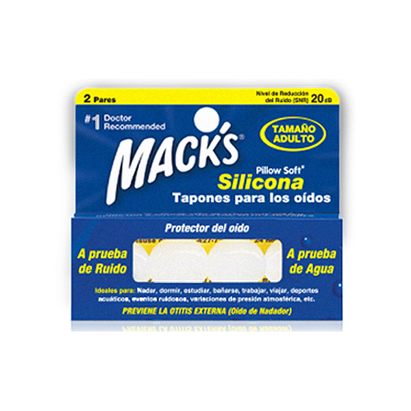 MACKS SILICONA ADULTO TAPONES 2 PARES