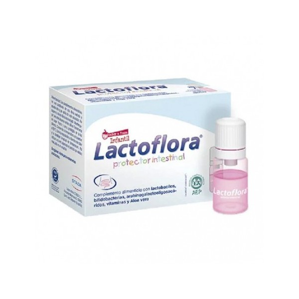 Lactoflora Probiótico Protector Intestinal Infantil Sabor Fresa 10 frascos