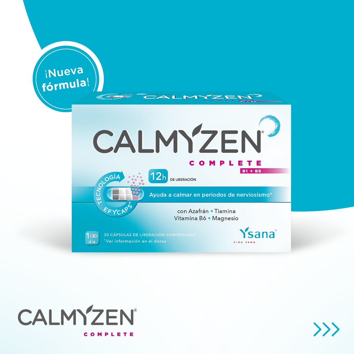 Calmyzen Complete 30 Eficaps para recuperar la calma en períodos de nerviosismo