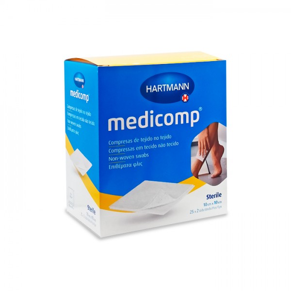 MEDICOMP GASA SUAVE SIN TEJER 10 X 10 CM 25 SOBRES 2 U