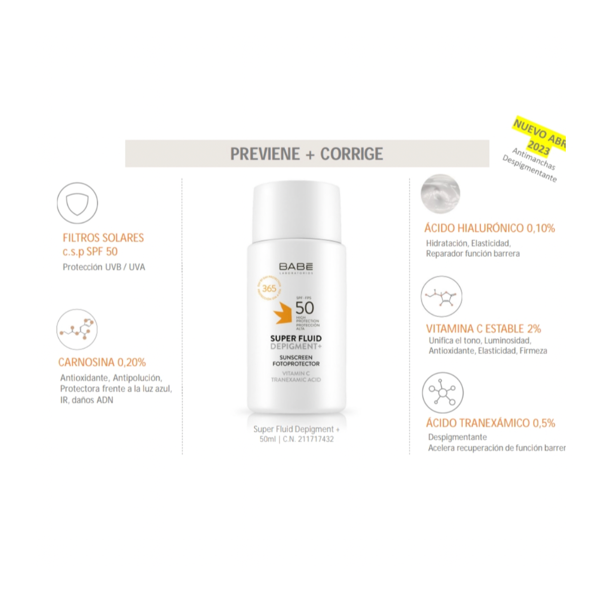 BABE SUPER FLUID DESPIGMENTANTE 50 / 50 ML