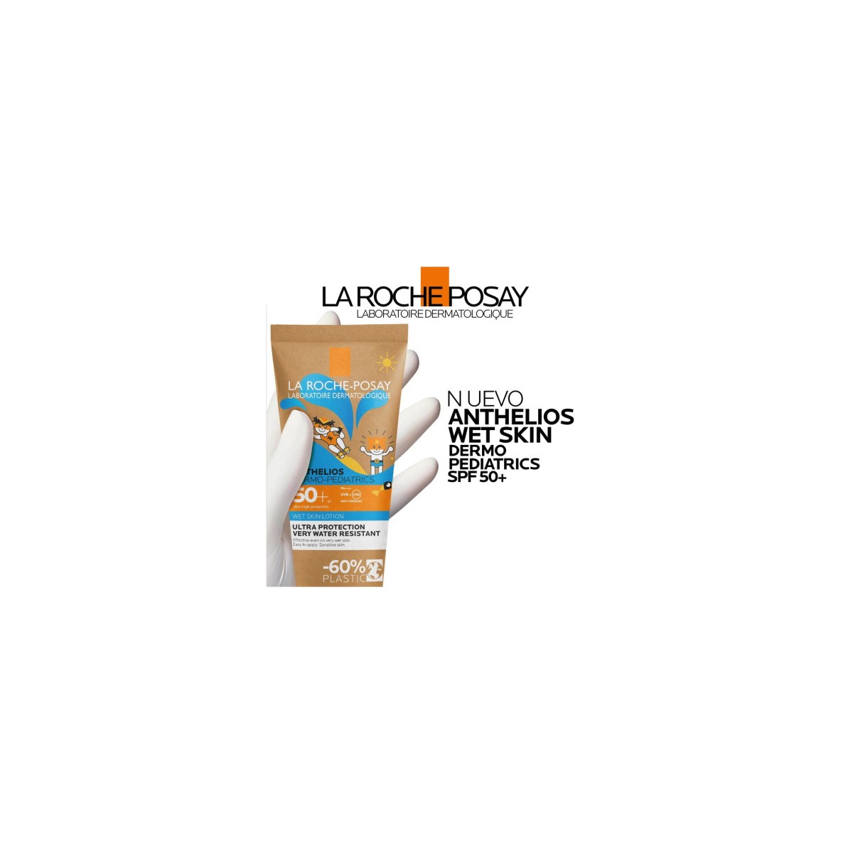 LA ROCHE POSAY ANTHELIOS SPF 50+ DERMOPEDIATRICS LOCION WET SKIN 200 ML