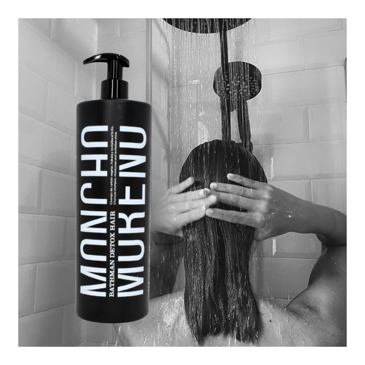 MONCHO BATHMAN DETOX HAIR - Champú de carbón activo 1 L