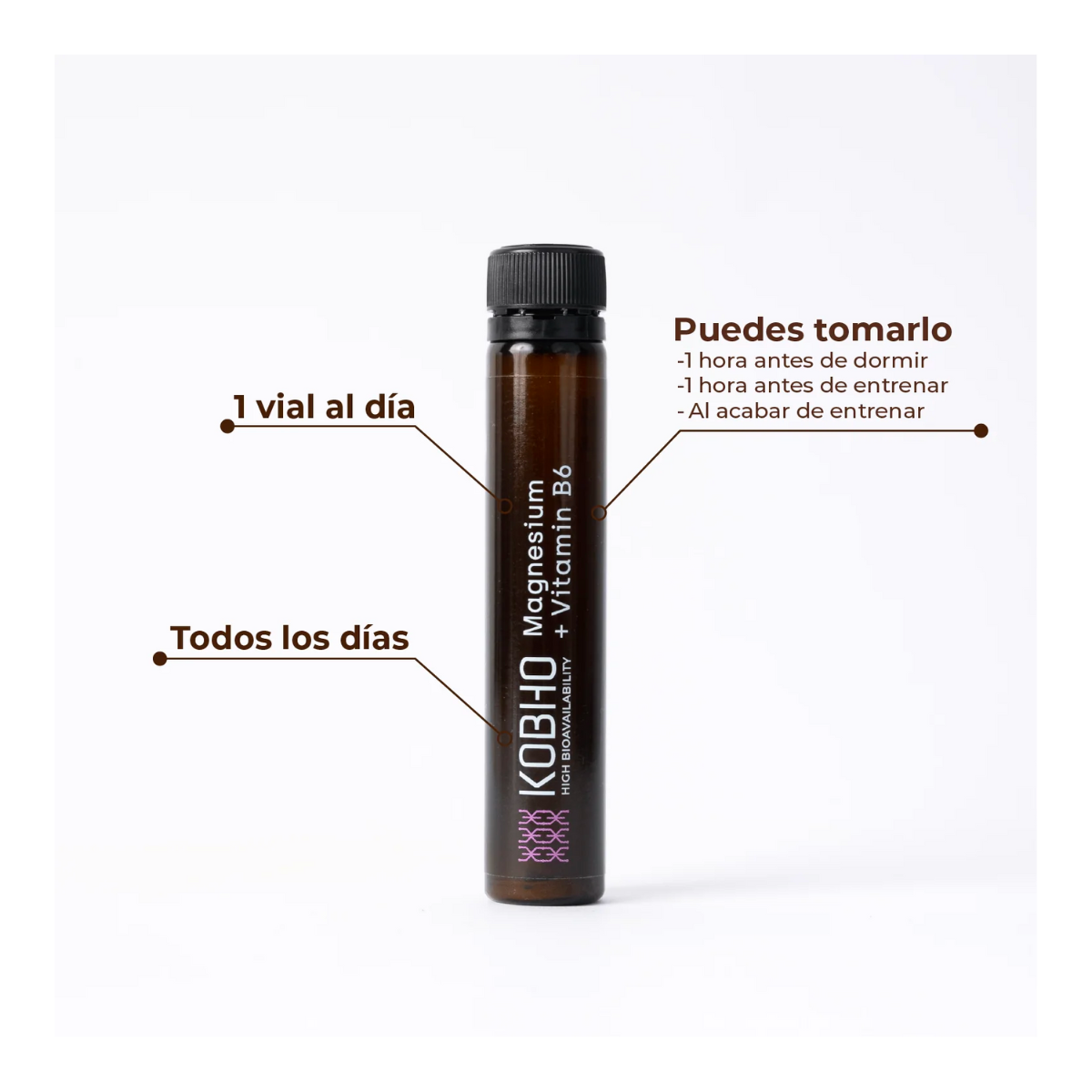 KOBHO MAGNESIO + VITAMINA B6 20 VIALES