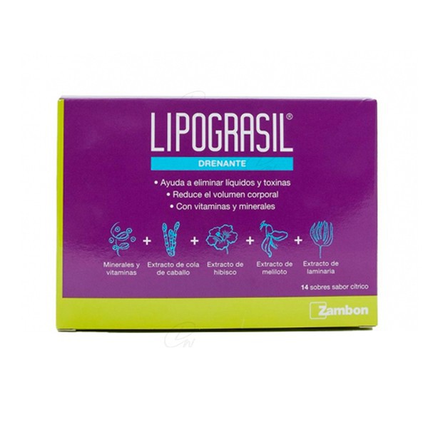 LIPOGRASIL DREN 8G 14 SOBRES CITRICOS