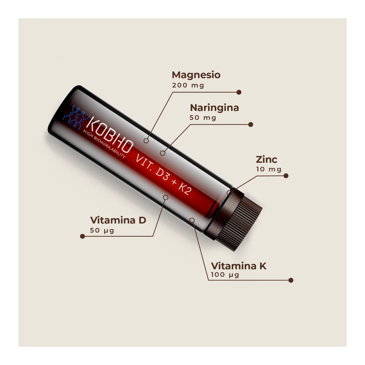 Kobho Vitamina D3 + K2 20 Viales