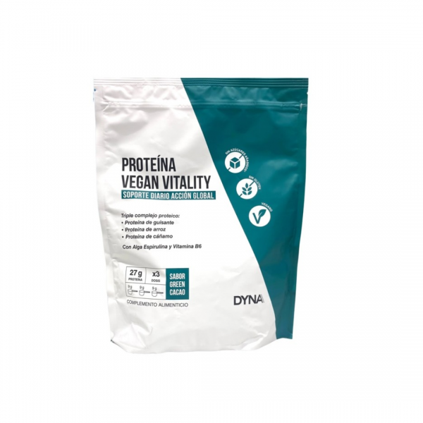 RR Dyna Proteína Vegan Vitality 500g Sabor Green Cacao - Refuerzo Proteico para Veganos