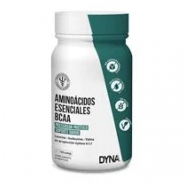 RR dyna Aminoácidos Esenciales BCAA - 100 Comprimidos Energía Instantánea y Recuperación Muscular