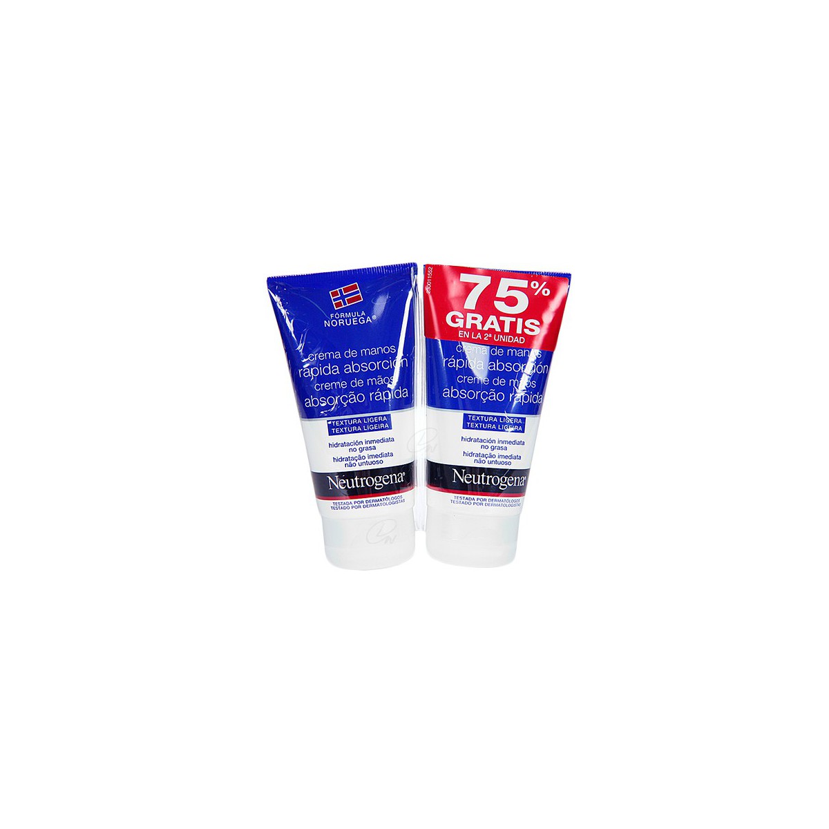 NEUTROGENA CREMA DE MANOS RAPIDA ABSORCION 2 X 75 ML