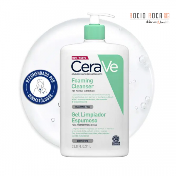 CeraVe Gel Limpiador Espumoso Piel Grasa 1000ml