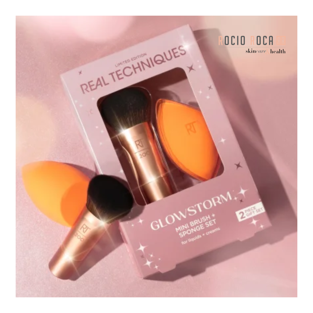 RT glowstorm mini brush + sponge set