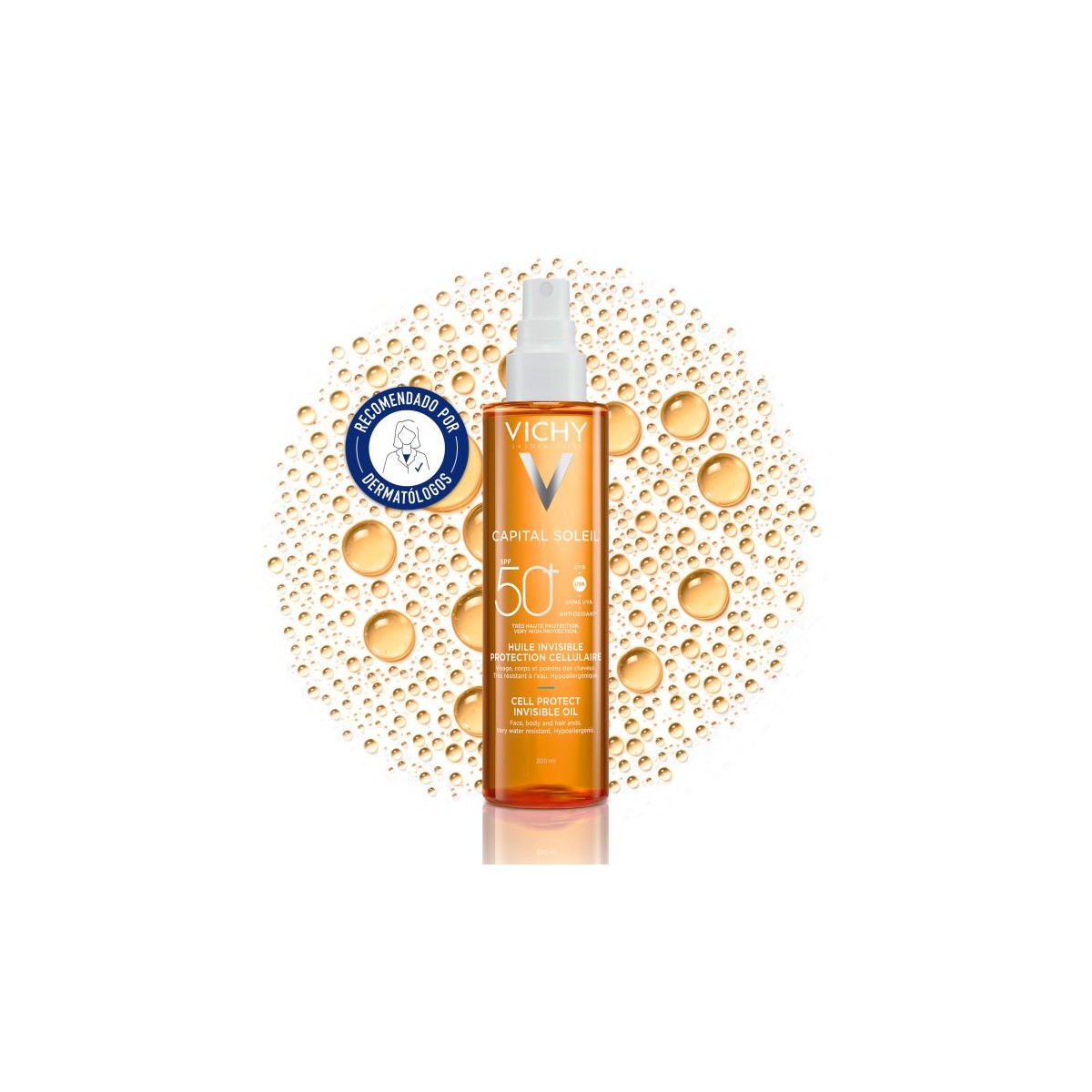 Vichy Capital Soleil Aceite Invisible Protector Solar SPF 50+ 200 ml