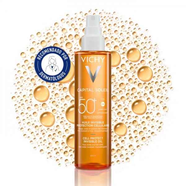 Vichy Capital Soleil Aceite Invisible Protector Solar SPF 50+ 200 ml