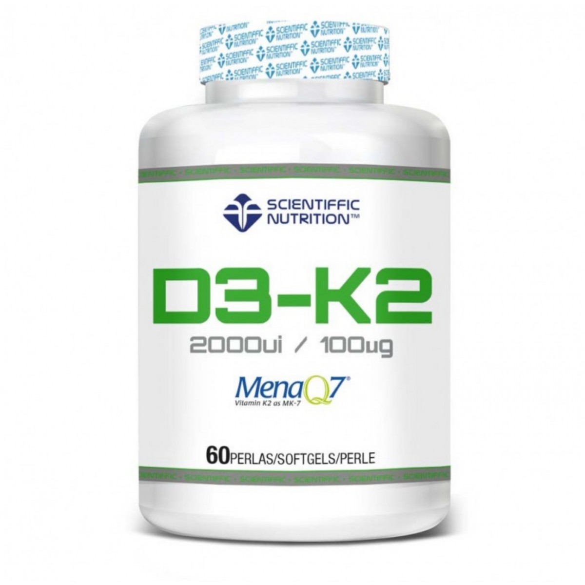 VITAMINA D3 2000UI + 100MCG K2 60 PERLAS SCIENTIFFIC NUTRITION
