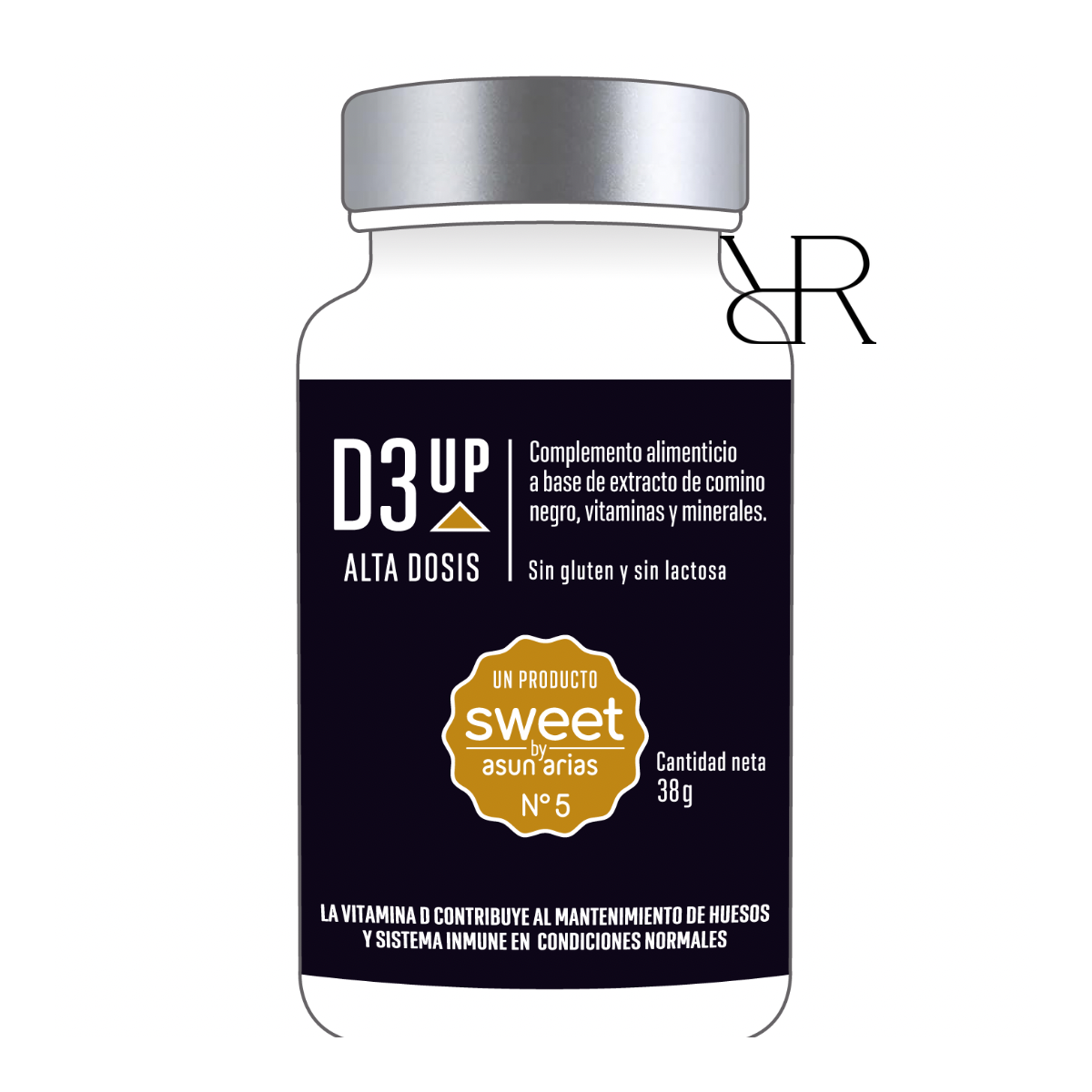 Asun Arias Sweet 5 · D3UP OA, piel, equilibrio mental, intestino Huesos, piel… 30 cápsulas