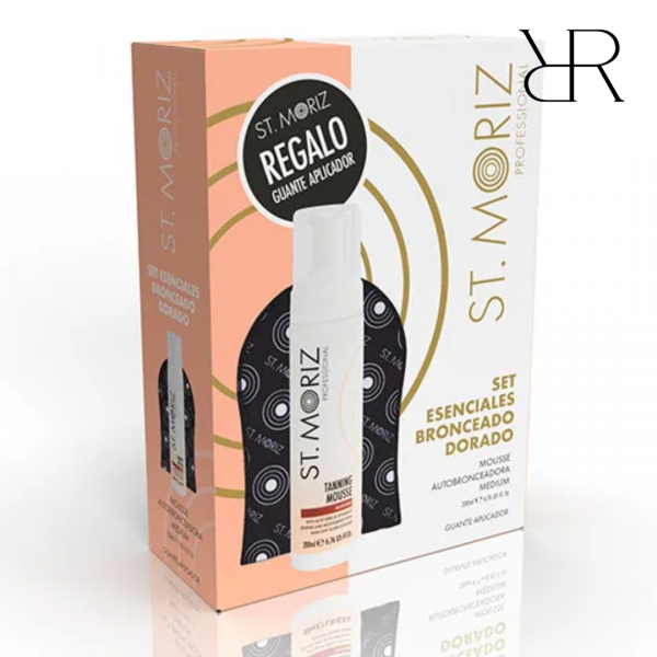 ST MORIZ Set Esenciales Bronceado Dorado | 1UD Mousse autobronceadora + guante