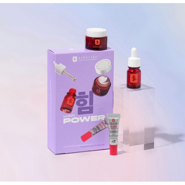 Erborian Los imprescindibles de Día y Noche. With Power Tono Clair: Skin Therapy Eye y Sérum en Aceite, y CC Eye clair