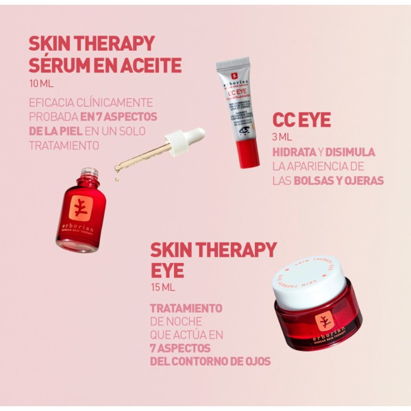 ErborianLos imprescindibles de Día y Noche. With Power Tono Doré: Skin Therapy Eye y Sérum en Aceite, y CC Eye doré
