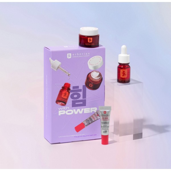 ErborianLos imprescindibles de Día y Noche. With Power Tono Doré: Skin Therapy Eye y Sérum en Aceite, y CC Eye doré