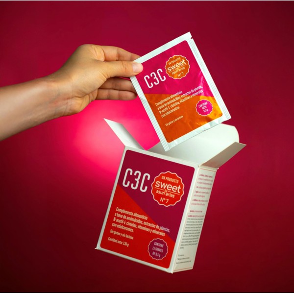 Asun Arias Sweet 7 · C3C Colon, Crohn, colitis ulcerosa, HPI Cicatrizante, antioxidante y antiinflamatorio. 15 sobres
