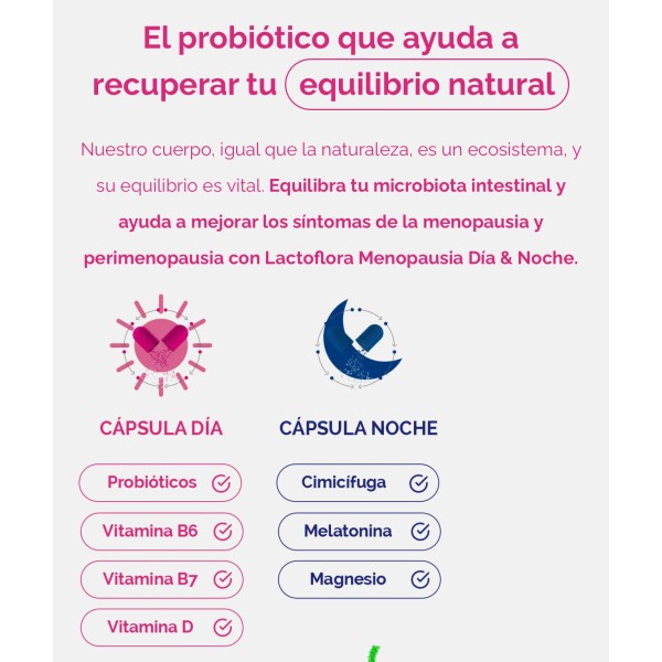 LACTOFLORA MENOPAUSIA DIA Y NOCHE 30+30 cápsulas 2