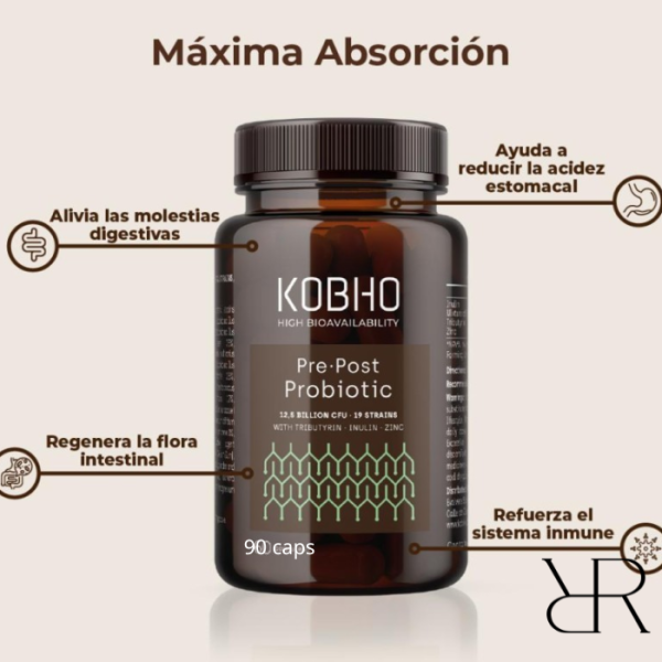Kobho PRE PROBIÓTICO POSTBIOTICO XL 90 CAPSULAS