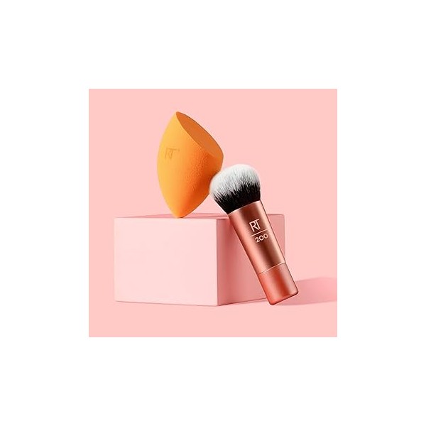 Real Techniques Mini Travel Duo Brocha y Esponja de Maquillaje