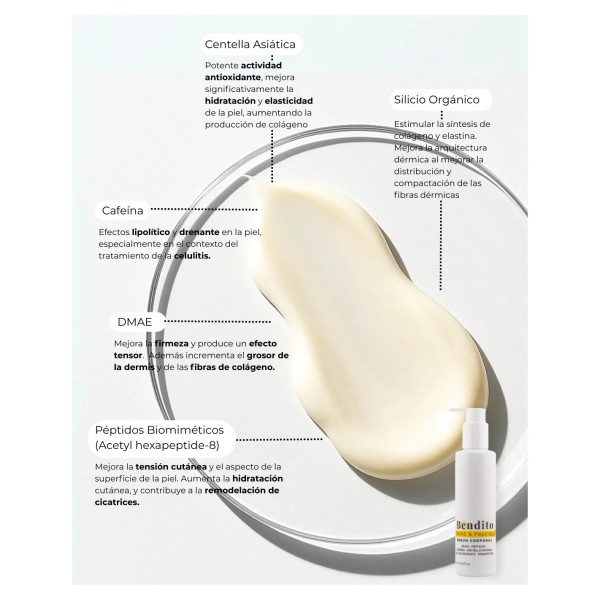 BENDITO DMAE & PÉPTIDOS serum corporal 200 ml + 100 ML PROMO 2