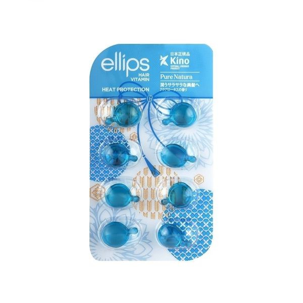 ELLIPS - Pure natura Hair Vitamin Heat Protection Azul 8...