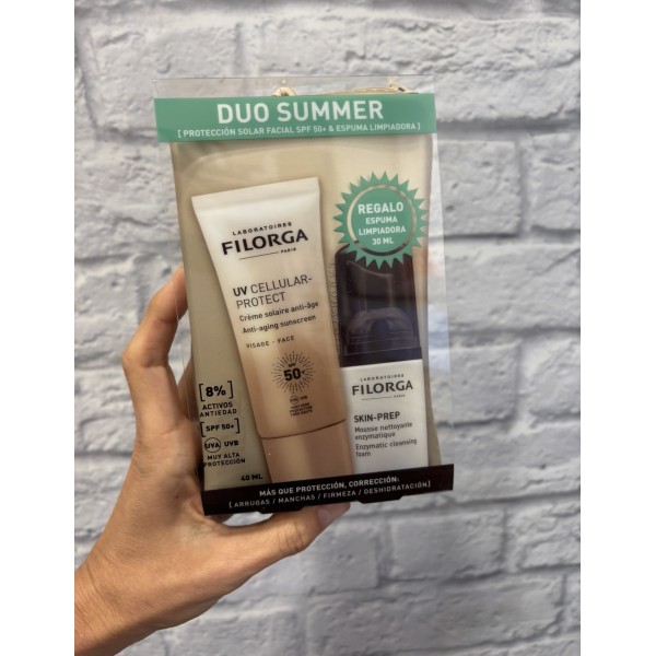 FILORGA – DUO SUMMER – UV CELLULAR PROTECT FACE 40ML + REGALO ESPUMA SKIN PREP 30ML SPF50+