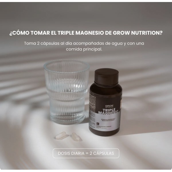 Grow Nutrition Triple Magnesio 60 cápsulas 2